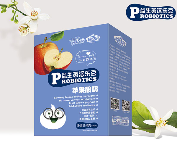 冠軍寶貝超級(jí)冠益生菌溶樂(lè)豆(蘋果)