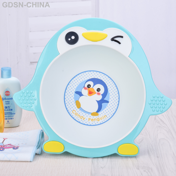 青蛙嘟迪可愛(ài)企鵝雙層保溫盆(綠色)