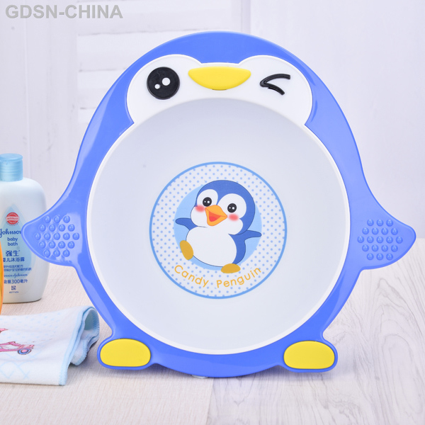 青蛙嘟迪可愛(ài)企鵝雙層保溫盆(藍(lán)色)