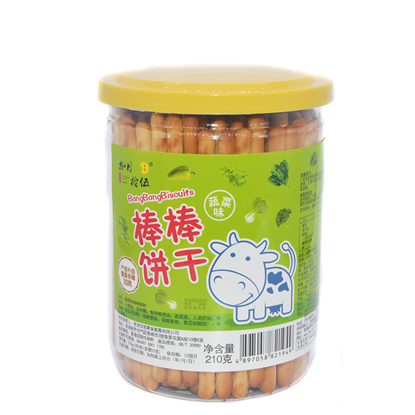 捌月拾伍棒棒餅干蔬菜味210g