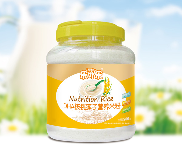 樂吖樂DHA核桃蓮子營養(yǎng)米粉桶裝