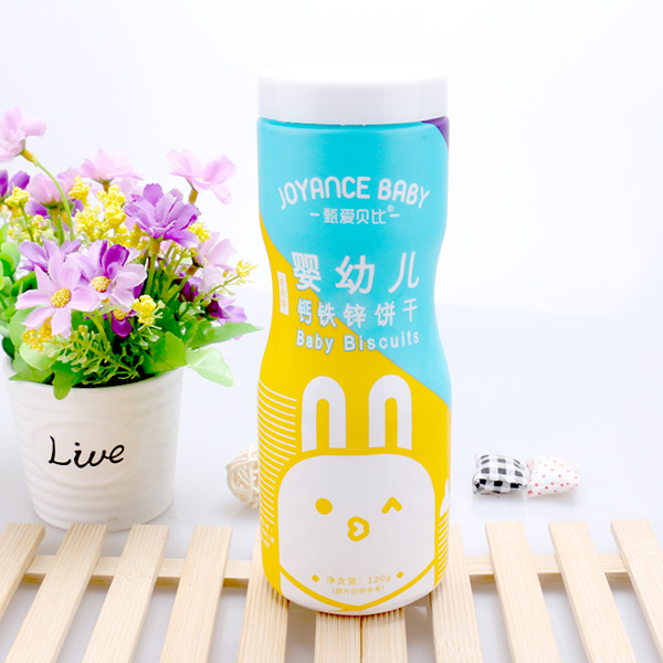 甄愛(ài)貝比嬰幼兒鈣鐵鋅餅干牛奶味