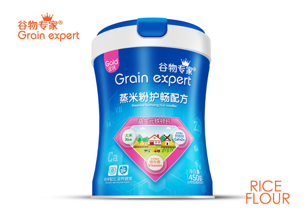 谷物專家蒸米粉護(hù)暢配方-益生元鐵鋅鈣 桶裝