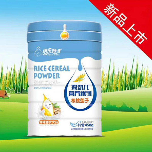 倍樂(lè)媽咪嬰幼兒營(yíng)養(yǎng)米乳罐裝-核桃蓮子