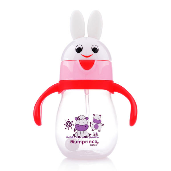 媽咪王子萌兔水壺260ml 粉色
