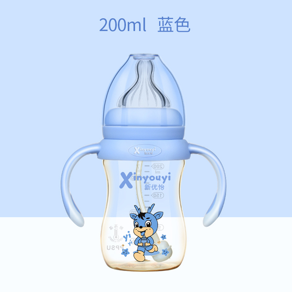 新優(yōu)怡雙色PPSU奶瓶200ml 藍(lán)色