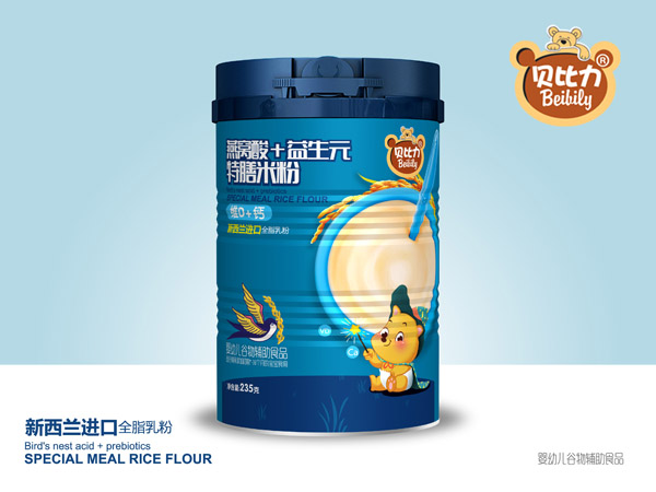 貝比力燕窩酸+益生元特膳米粉-維D+鈣