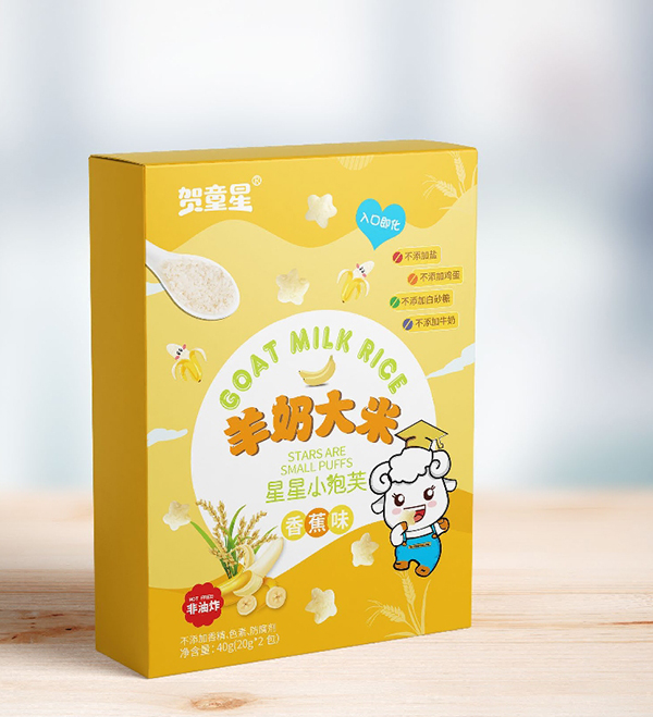 賀童星羊奶大米星星小泡芙 香蕉味