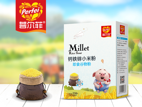 菩爾菲鈣鐵鋅小米粉 盒裝