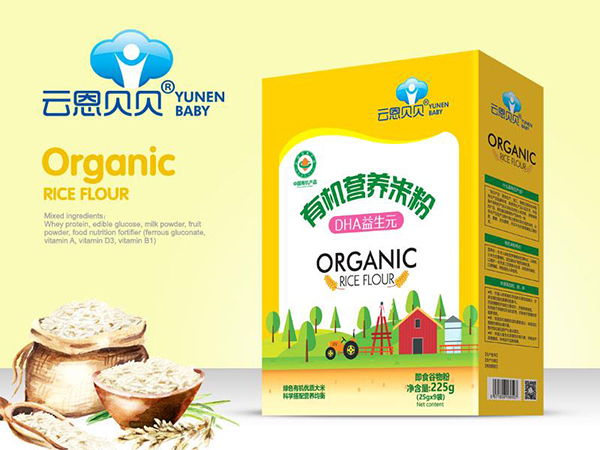 云恩貝貝有機(jī)營養(yǎng)米粉-DHA益生元(盒裝)