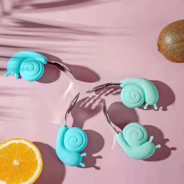 盟寶蝸牛型兒童不銹鋼訓(xùn)練叉勺3