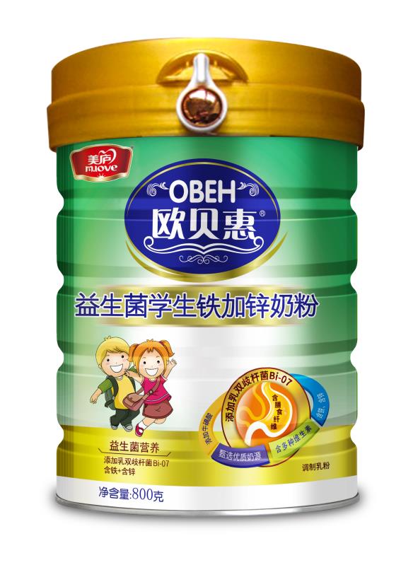 美廬歐貝惠益生菌學(xué)生鐵加鋅奶粉