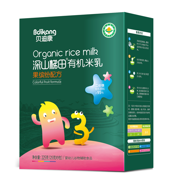 貝迪康深山梯田有機(jī)米乳 果繽紛配方 盒裝