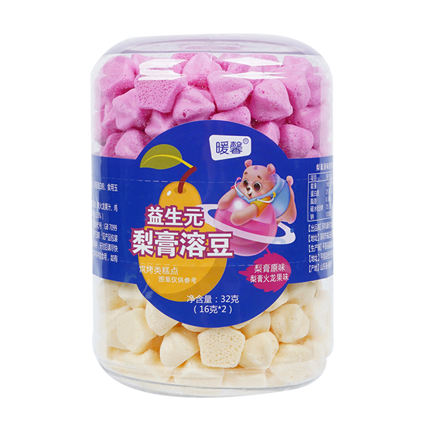 暖馨益生元梨膏溶豆 原味+火龍果味