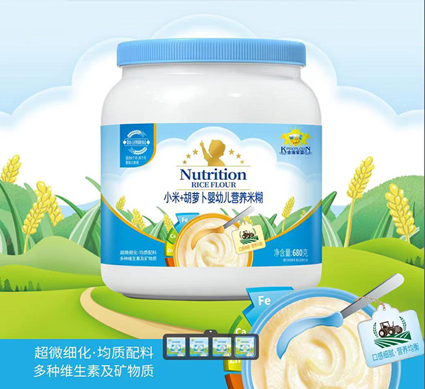 金盾愛嬰小米+胡蘿卜嬰幼兒營養(yǎng)米糊