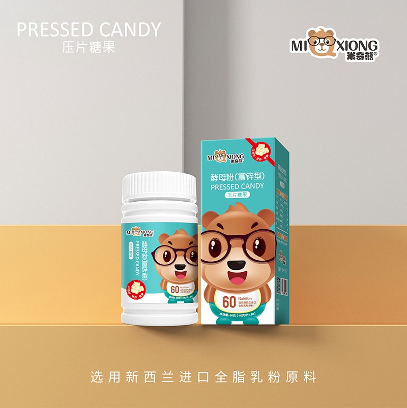 米奇熊酵母粉(富鋅型)壓片糖果