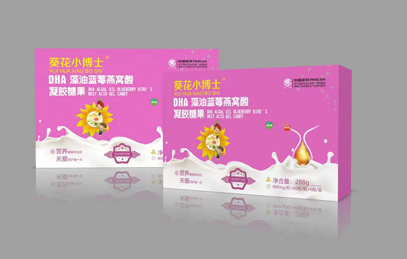 葵花小博士DHA藻油藍(lán)莓燕窩酸凝膠糖果