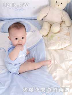 潤嬰寶連體哈衣藍(lán)色