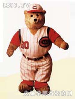 祺夢毛絨玩具運動泰迪熊