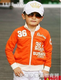 開心寶貝橙色運(yùn)動裝