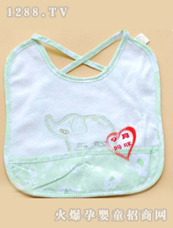 多比兔綠色yinge口水巾