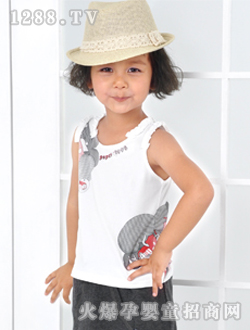 小豬班納兒童圓領針織背心