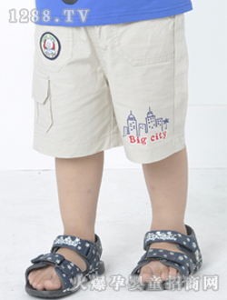 小豬班納灰色yinge梭織中褲