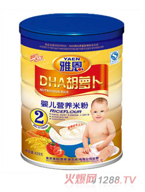 雅恩DHA胡蘿卜yinge營(yíng)養(yǎng)米粉428g