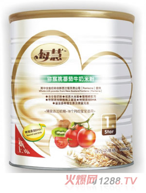 每慧獼猴桃番茄牛奶米粉1段（灌裝）