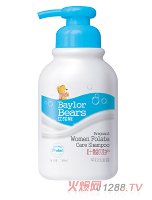貝樂(lè)熊葉酸呵護(hù)yunf洗發(fā)露180ML