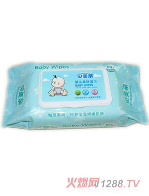 貝美親帶蓋yinge濕巾80片
