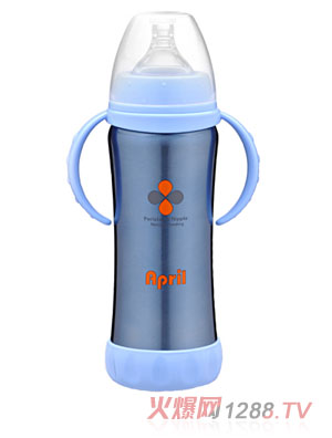 愛(ài)普麗不銹鋼保溫奶瓶210ml藍(lán)色