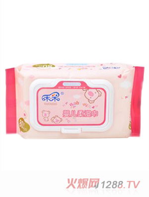 禾采新版卡通yinge80片啟封加蓋裝濕巾
