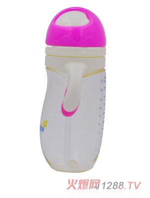 喂嗨皮300ml旋轉蘑菇頭PA學飲杯紅色