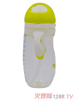 喂嗨皮300ml旋轉蘑菇頭PA學飲杯綠色