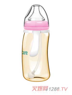 伊斯卡爾260mlPPSU企鵝自動(dòng)哺乳瓶（紅）