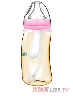 伊斯卡爾320mlPPSU企鵝自動(dòng)哺乳瓶（紅）