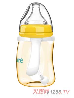 伊斯卡爾180mlPPSU企鵝自動(dòng)哺乳瓶（黃）