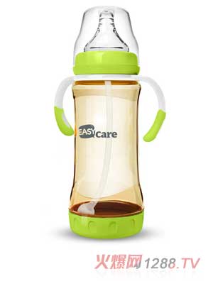 伊斯卡爾330mlPPSU防脹氣自動(dòng)奶瓶（綠）