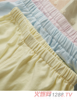 金色小魚純棉素色單面單條褲