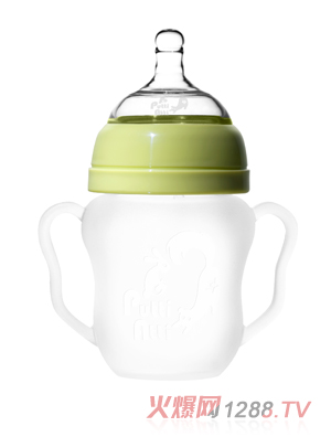 福帝愛(ài)迪握把吸管奶瓶160ml綠色