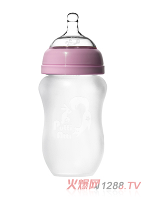 福帝愛(ài)迪吸管奶瓶260ml粉色