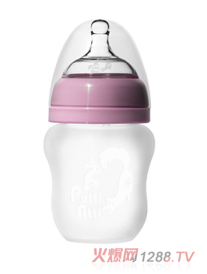福帝愛(ài)迪帶奶蓋吸管奶瓶160ml粉色