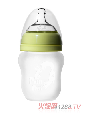 福帝愛(ài)迪帶奶蓋吸管奶瓶160ml綠色