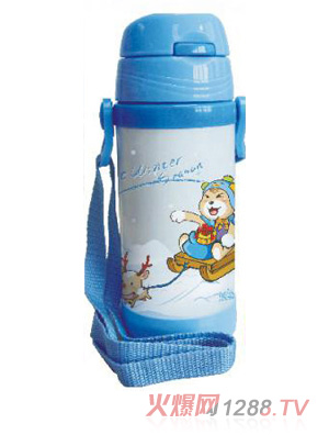 陽(yáng)光兔兒童保溫壺300ML藍(lán)色