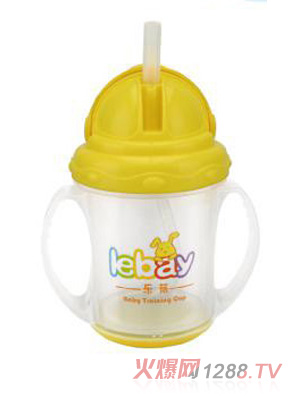 陽光兔企鵝吸管訓練杯180ML黃色