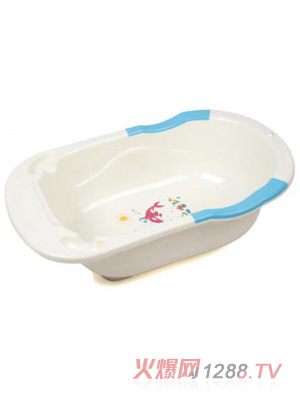 陽光兔yinge沐浴盆白色藍(lán)底