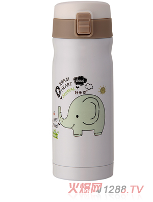 好樂嬰樂扣水杯淺棕色