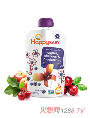 禧貝蘋果櫻桃藍莓泥