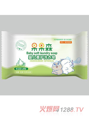 果果森yinge柔護洗衣皂綠色